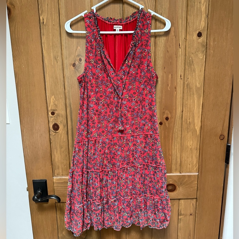 TJ Maxx red floral dress